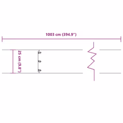 vidaXL Lawn Edgings 10 pcs 25x103 cm Stainless Steel garden edging - Additional view 9