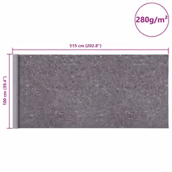 / 2 pcs) vidaXL 1/2/3x Non-slip Painter Fleece Grey Floor Protection Cover Multi Models - 515 cm(280 g/square metre