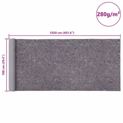 / 2 pcs) vidaXL 1/2/3x Non-slip Painter Fleece Grey Floor Protection Cover Multi Models - 1020 cm(280 g/square metre