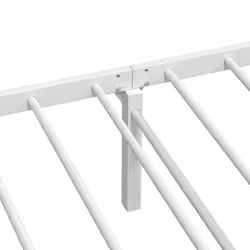 vidaXL Bed Frame without Mattress Foldable White 90x190 cm Steel - white, 75 x 190 cm - Additional view 10
