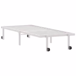 vidaXL Bed Frame without Mattress Foldable White 90x190 cm Steel - white, 75 x 190 cm - Additional view 4