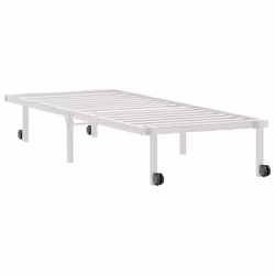 vidaXL Bed Frame without Mattress Foldable White 90x190 cm Steel - white, 75 x 190 cm - Additional view 7