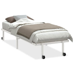vidaXL Bed Frame without Mattress Foldable White 90x190 cm Steel - white, 80 x 200 cm