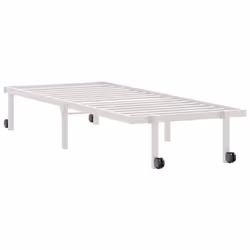 vidaXL Bed Frame without Mattress Foldable White 90x190 cm Steel - white, 80 x 200 cm - Additional view 4