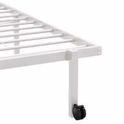 vidaXL Bed Frame without Mattress Foldable White 90x190 cm Steel - white, 80 x 200 cm - Additional view 9