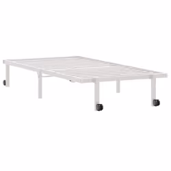 vidaXL Bed Frame without Mattress Foldable White 90x190 cm Steel - white, 90 x 190 cm - Additional view 4