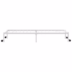 vidaXL Bed Frame without Mattress Foldable White 90x190 cm Steel - white, 90 x 190 cm - Additional view 6