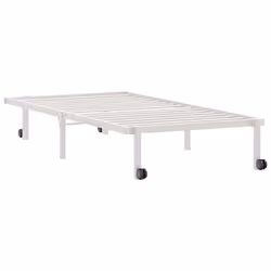 vidaXL Bed Frame without Mattress Foldable White 90x190 cm Steel - white, 90 x 190 cm - Additional view 7