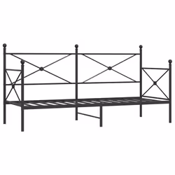 VidaXL 4104665, Sofa bed, Black, Steel, 1970 mm, 805 mm, 1070 mm