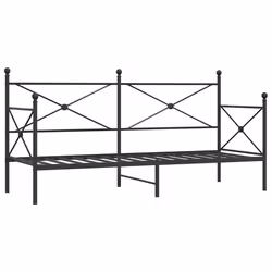 VidaXL 4104666, Sofa bed, Black, Steel, 2080 mm, 855 mm, 1070 mm