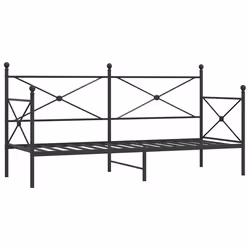 VidaXL 4104668, Sofa bed, Black, Steel, 2080 mm, 960 mm, 1070 mm