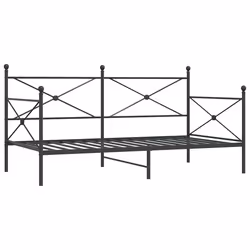 VidaXL 4104669, Sofa bed, Black, Steel, 1970 mm, 1055 mm, 1070 mm