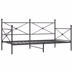 VidaXL 4104670, Sofa bed, Black, Steel, 2080 mm, 1055 mm, 1070 mm