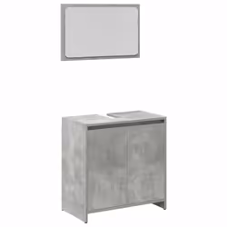 vidaXL 3 Piece Bathroom Furniture Set Concrete Grey Engineered Wood - Additional view 5