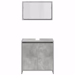 vidaXL 3 Piece Bathroom Furniture Set Concrete Grey Engineered Wood - Additional view 6