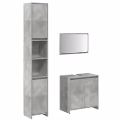 VidaXL 3324853, Grey, Wood, 600 mm, 330 mm, 600 mm, 3 pc(s)