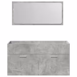 vidaXL 3 Piece Bathroom Furniture Set Concrete Grey Engineered Wood - Additional view 5