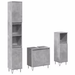 VidaXL 3324953, Grey, Wood, 580 mm, 330 mm, 600 mm, 3 pc(s)