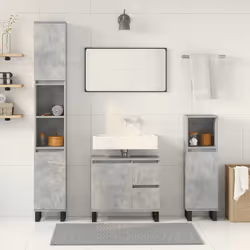 vidaXL 3 Piece Bathroom Furniture Set Concrete Grey Engineered Wood - Additional view 2