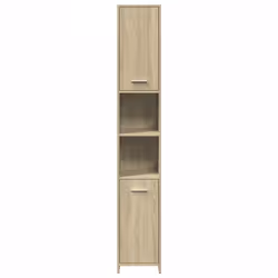 vidaXL Bathroom Furniture Set 4 Piece Sink Cabinet Sonoma Oak Engineered Wood - Additional view 6