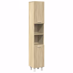 vidaXL Bathroom Furniture Set 3 Piece Sink Cabinet Sonoma Oak Engineered Wood - Additional view 5