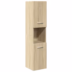 vidaXL Bathroom Furniture Set 4 Piece Sink Cabinet Sonoma Oak Engineered Wood - 41 x 38.5 x 46 cm - Additional view 5