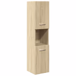 vidaXL Bathroom Furniture Set Chipboard Wall Mirror Multi Sizes Multi Colors - sonoma oak, 41 x 38.5 x 46 cm - Additional view 5