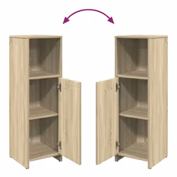 vidaXL Bathroom Furniture Set 4 Piece Sink Cabinet Sonoma Oak Engineered Wood - Additional view 10