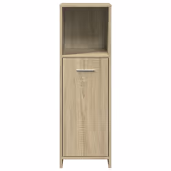 vidaXL Bathroom Furniture Set 4 Piece Sink Cabinet Sonoma Oak Engineered Wood - Additional view 4