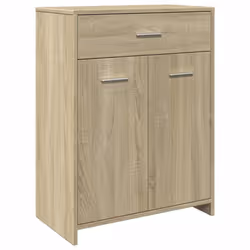 vidaXL Bathroom Furniture Set 4 Piece Sink Cabinet Sonoma Oak Engineered Wood - Additional view 5