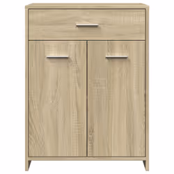 vidaXL Bathroom Furniture Set 4 Piece Sink Cabinet Sonoma Oak Engineered Wood - Additional view 6