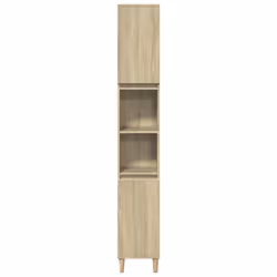 vidaXL Bathroom Furniture Set 3 Piece Sink Cabinet Sonoma Oak Engineered Wood - Additional view 4