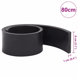 vidaXL Rubber Edge for Snow Plow Replacement Snow Plow Cutting Edge Black - 80 x 8 x 1 cm