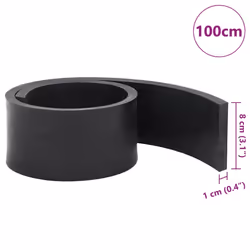 vidaXL Rubber Edge for Snow Plow Replacement Snow Plow Cutting Edge Black - 100 x 8 x 1 cm