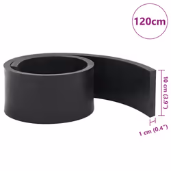 vidaXL Rubber Edge for Snow Plow Replacement Snow Plow Cutting Edge Black - 120 x 10 x 1 cm