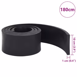 vidaXL Rubber Edge for Snow Plow Replacement Snow Plow Cutting Edge Black - 180 x 10 x 1 cm