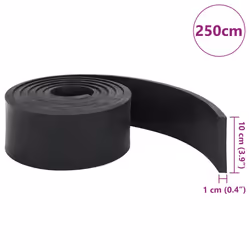vidaXL Rubber Edge for Snow Plow Replacement Snow Plow Cutting Edge Black - 250 x 10 x 1 cm