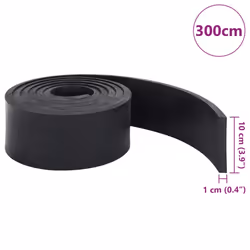 vidaXL Rubber Edge for Snow Plow Replacement Snow Plow Cutting Edge Black - 300 x 10 x 1 cm