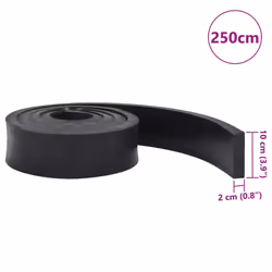 vidaXL Rubber Edge for Snow Plow Replacement Snow Plow Cutting Edge Black - 250 x 10 x 2 cm