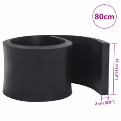 vidaXL Rubber Edge for Snow Plow Replacement Snow Plow Cutting Edge Black - 80 x 15 x 2 cm