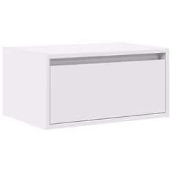 vidaXL Wall-mounted Bedside Cabinet with LED Lights White cabinet - Additional view 5