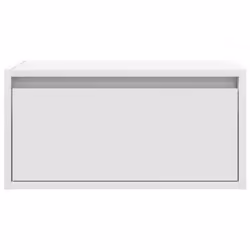 vidaXL Wall-mounted Bedside Cabinet with LED Lights White cabinet - Additional view 6