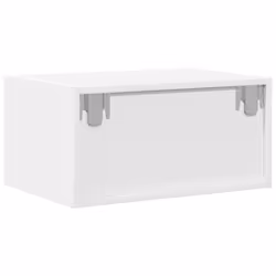 vidaXL Wall-mounted Bedside Cabinet with LED Lights White cabinet - Additional view 8