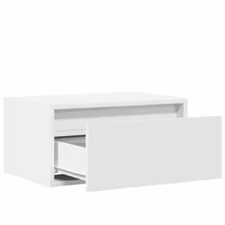 vidaXL Wall-mounted Bedside Cabinet with LED Lights White cabinet - Additional view 9