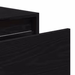 vidaXL Wall-mounted Bedside Cabinet with LED Lights Black Oak cabinet - Additional view 10