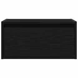 vidaXL Wall-mounted Bedside Cabinet with LED Lights Black Oak cabinet - Additional view 6