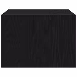 vidaXL Wall-mounted Bedside Cabinet with LED Lights Black Oak cabinet - Additional view 7