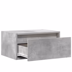 vidaXL Wall-mounted Bedside Cabinets with LED Lights 2 pcs Concrete Grey - Additional view 9
