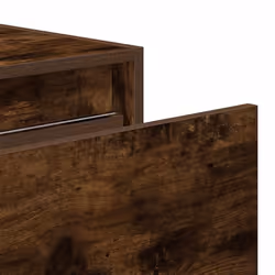 vidaXL Wall-mounted Bedside Cabinet with LED Lights Smoked Oak cabinet - Additional view 10