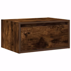 vidaXL Wall-mounted Bedside Cabinet with LED Lights Smoked Oak cabinet - Additional view 5